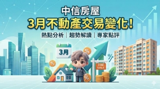中信房屋3月不動產交易變化!