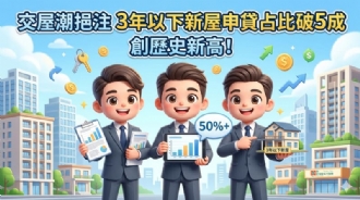 交屋潮挹注3年以下新屋申貸占比破5成創歷史新高!