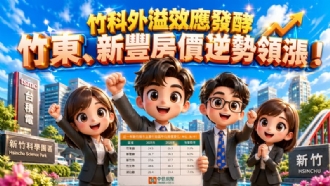 竹科外溢效應發酵竹東、新豐房價逆勢領漲!
