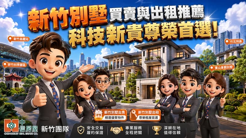 【新竹別墅買賣與出租推薦】科技新貴尊榮首選！