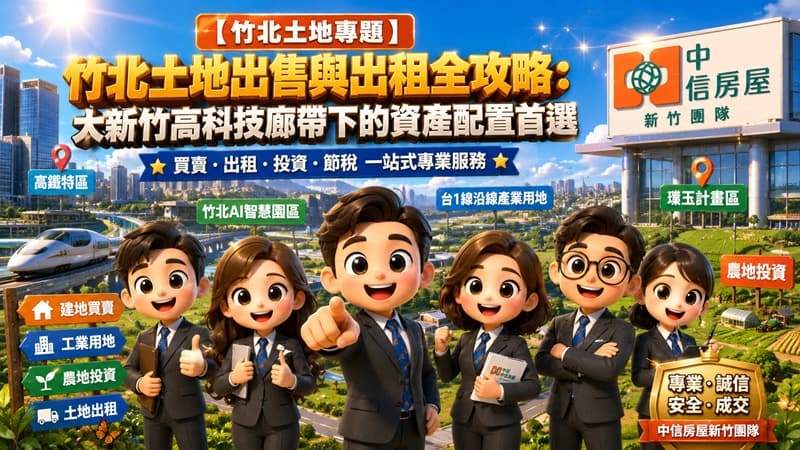 【竹北土地專題】竹北土地出售與出租全攻略：大新竹高科技廊帶下的資產配置首選