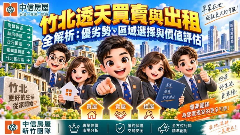 竹北透天買賣與出租全解析：優劣勢、區域選擇與價值評估