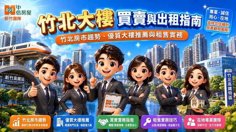 【竹北大樓買賣與出租指南】竹北房市趨勢、優質大樓推薦與租售實務