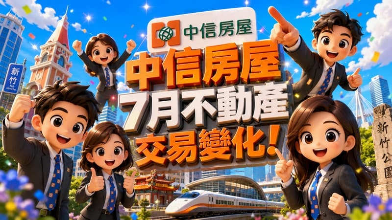 中信房屋7月不動產交易變化！